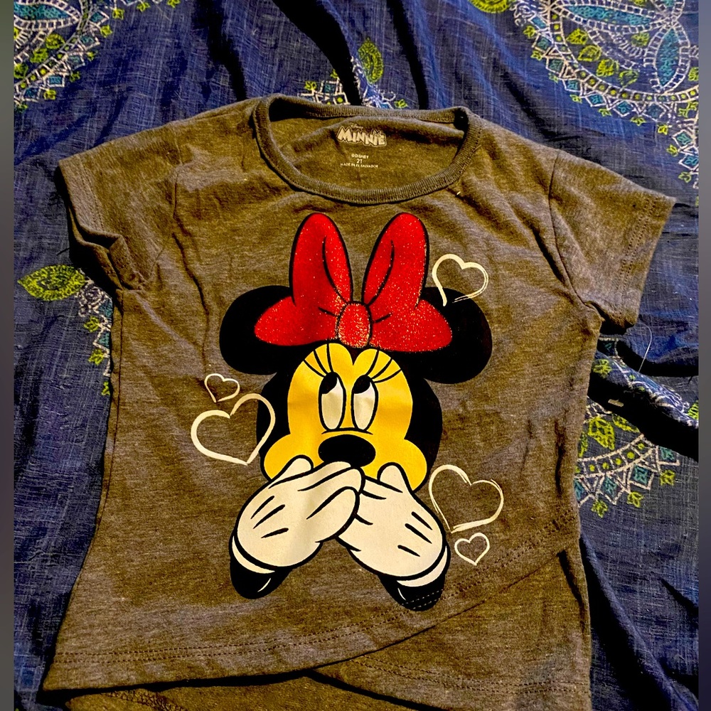 Disney gray Minnnie Mouse t-shirt size 2t